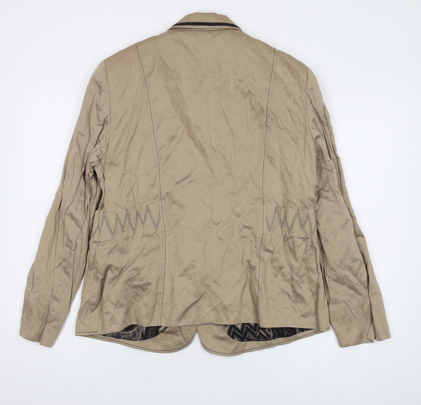 Gerry Weber Beige Women's Blazer Size 16 Notch Collar