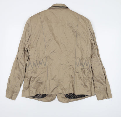 Gerry Weber Beige Women's Blazer Size 16 Notch Collar