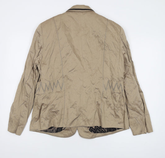 Gerry Weber Beige Women's Blazer Size 16 Notch Collar