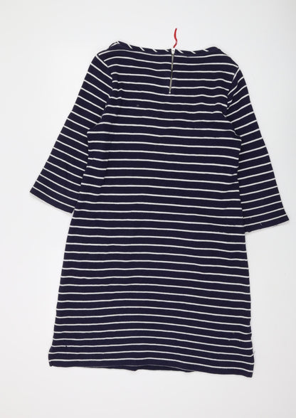 Laura Ashley Women’s Blue Striped Shift Dress, Size 14
