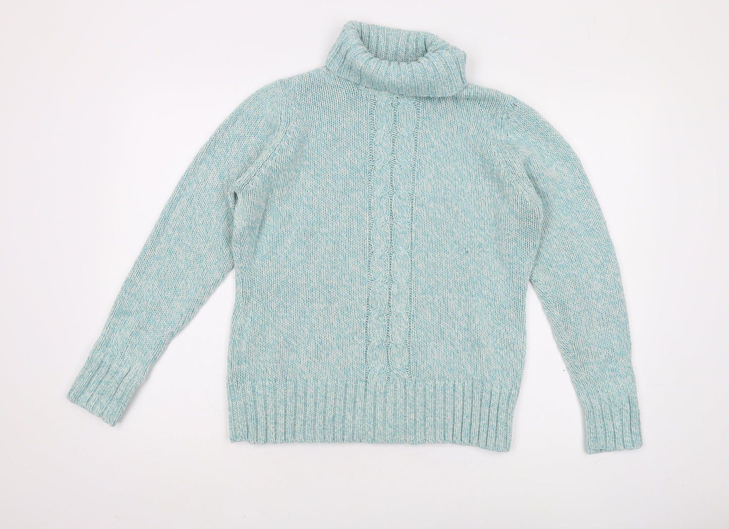 EWM Women's Blue Cable-Knit Pullover Jumper M