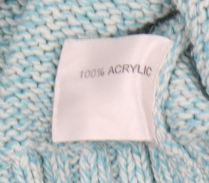 EWM Women's Blue Cable-Knit Pullover Jumper M