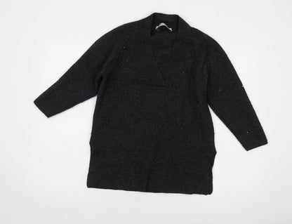 Marina Sport Women's Black V-Neck Pullover Jumper S