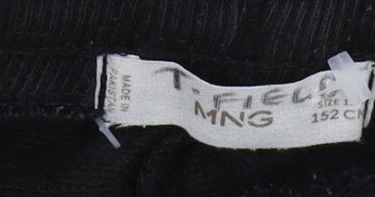 T.FIELDS Unisex Kids Black Jogger Trousers Size 11