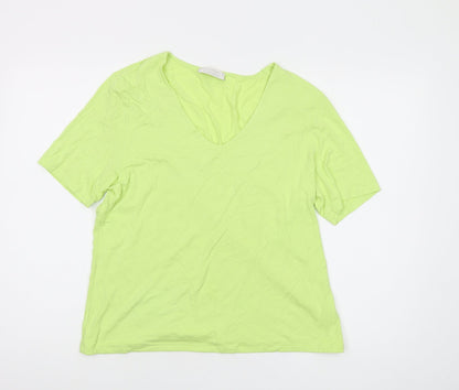 Colebrooke Green V-Neck T-Shirt for Women, Medium