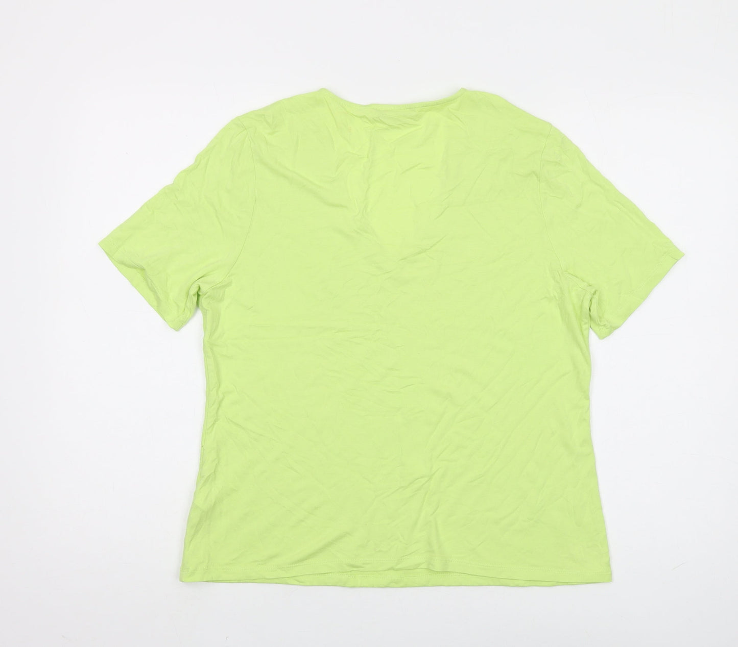 Colebrooke Green V-Neck T-Shirt for Women, Medium