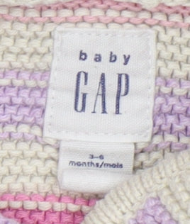 Baby GAP Unisex Multicoloured Striped Cardigan 3-6 Months