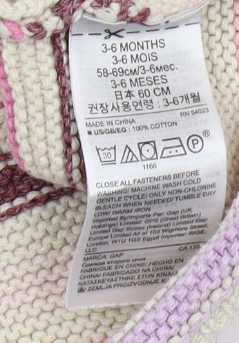 Baby GAP Unisex Multicoloured Striped Cardigan 3-6 Months