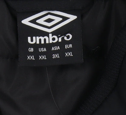 Mens UK Size 2XL Umbro Black Windbreaker Coat