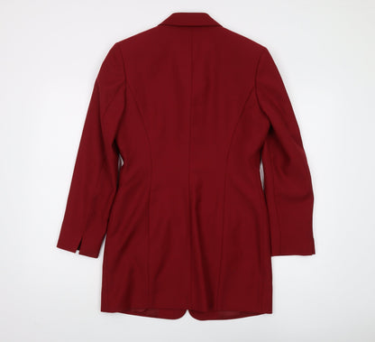Next Women's Red Wool Blazer UK 8 Classic Style