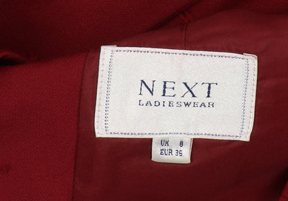 Next Women's Red Wool Blazer UK 8 Classic Style