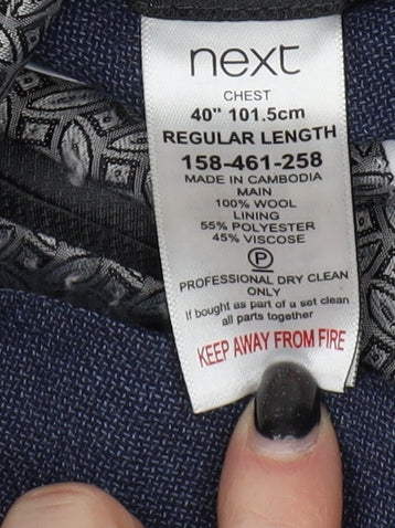 Mens UK Size 40 NEXT Regular Blue Suit Jacket