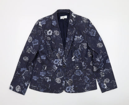 CC Women's Multicoloured Floral Blazer Size 14
