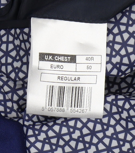 Mens UK Size 40 Limehaus Regular Blue Suit Jacket