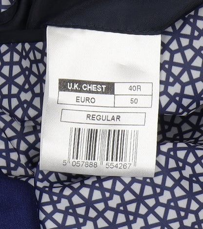 Mens UK Size 40 Limehaus Regular Blue Suit Jacket