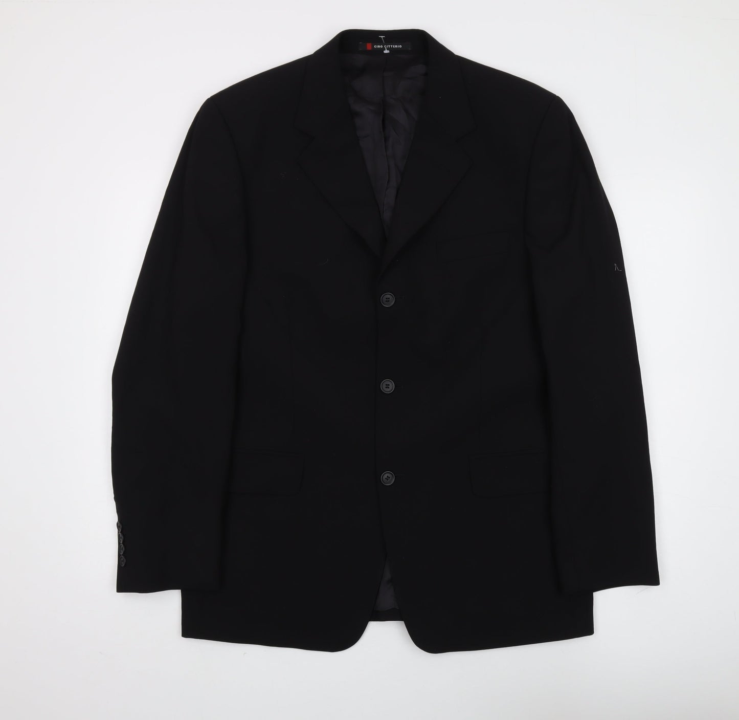 Mens UK Size 40 Ciro Citterio Regular Black Suit Jacket