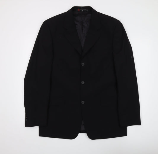 Mens UK Size 40 Ciro Citterio Regular Black Suit Jacket