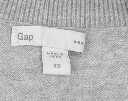 Gap Women's Grey Cardigan XS Cotton Casual Knit