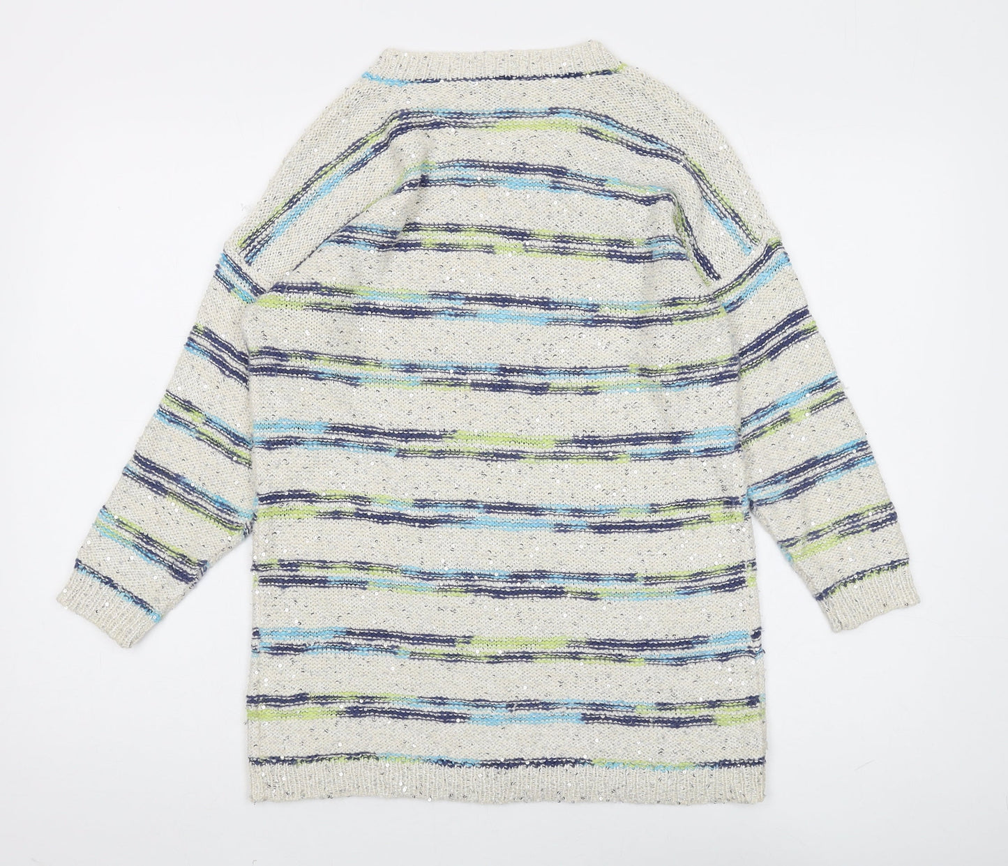 Cotton Traders Women's Multicoloured Striped Pullover Jumper