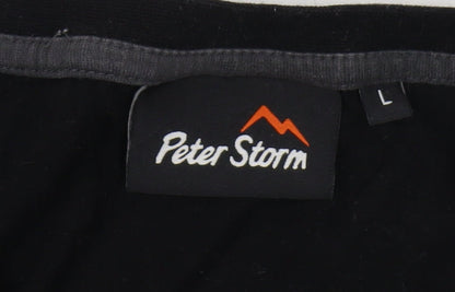 Peter Storm Men's Black Large Cotton T-Shirt