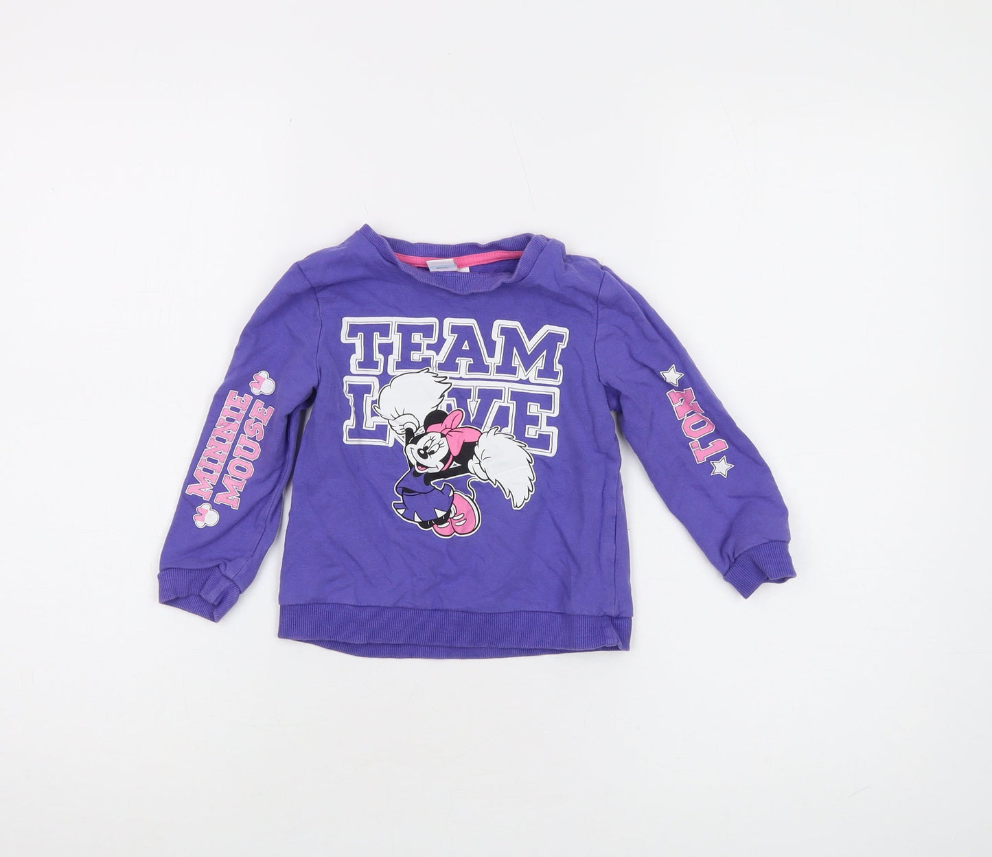 Disney Girls Minnie Mouse Purple Long Sleeve T-Shirt 36 Months