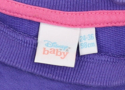 Disney Girls Minnie Mouse Purple Long Sleeve T-Shirt 36 Months