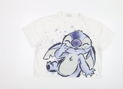Unisex Adults UK Size M Disney White Basic T-Shirt