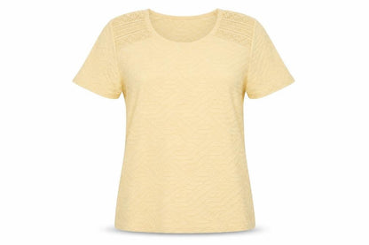 Womens UK Size L Isle Collection Beige Basic T-Shirt