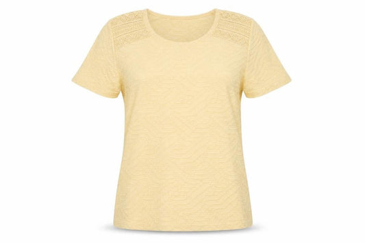 Womens UK Size L Isle Collection Beige Basic T-Shirt