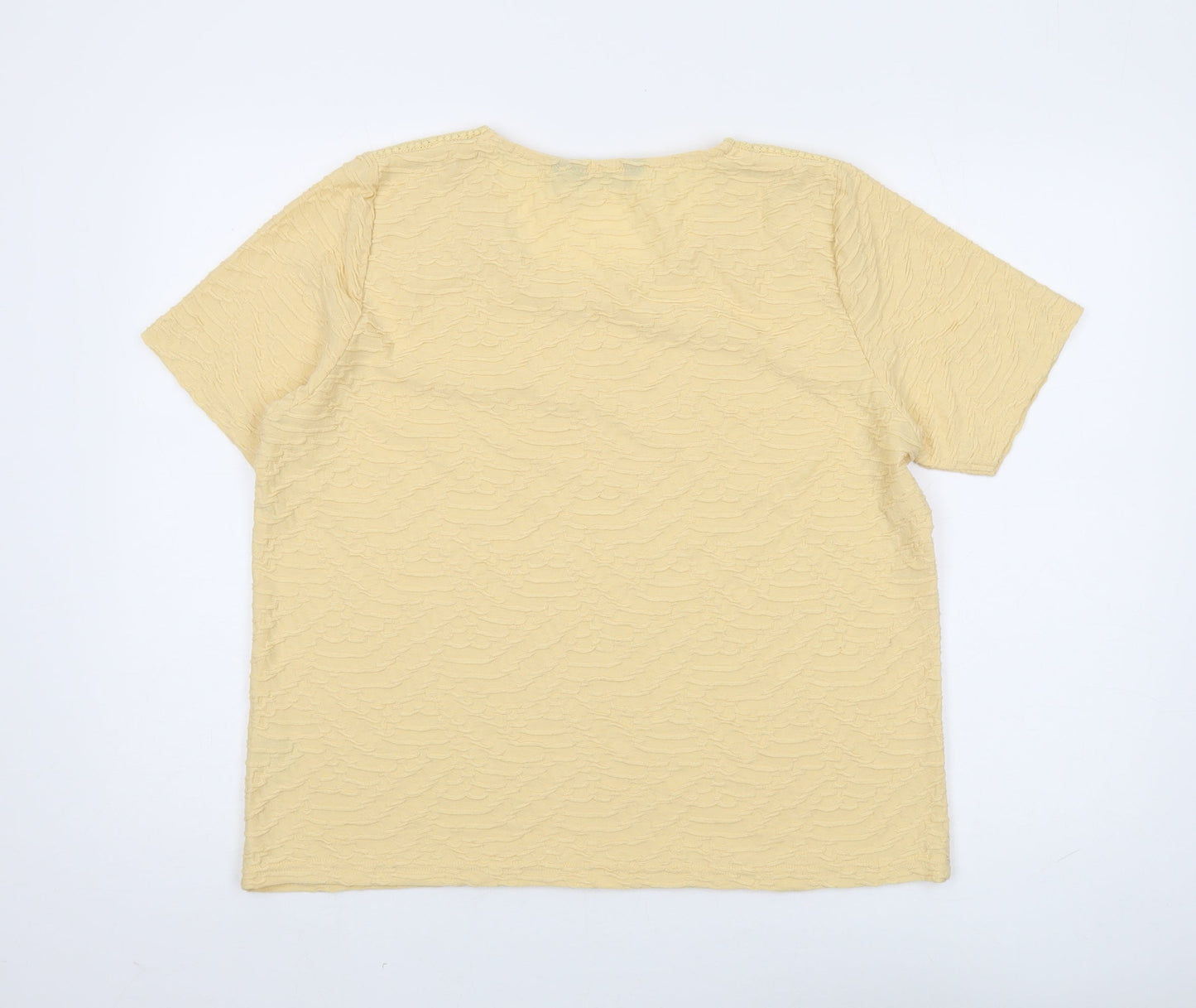 Womens UK Size L Isle Collection Beige Basic T-Shirt