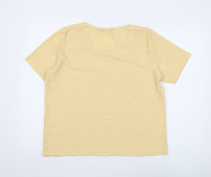 Womens UK Size L Isle Collection Beige Basic T-Shirt