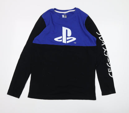 Marks and Spencer Boys PlayStation Graphic Tee, Black/Blue, 16 Years