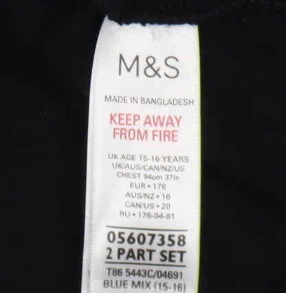 Marks and Spencer Boys PlayStation Graphic Tee, Black/Blue, 16 Years