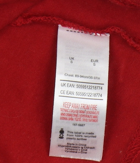 Marvel Men’s Red Graphic Print Cotton T-Shirt S