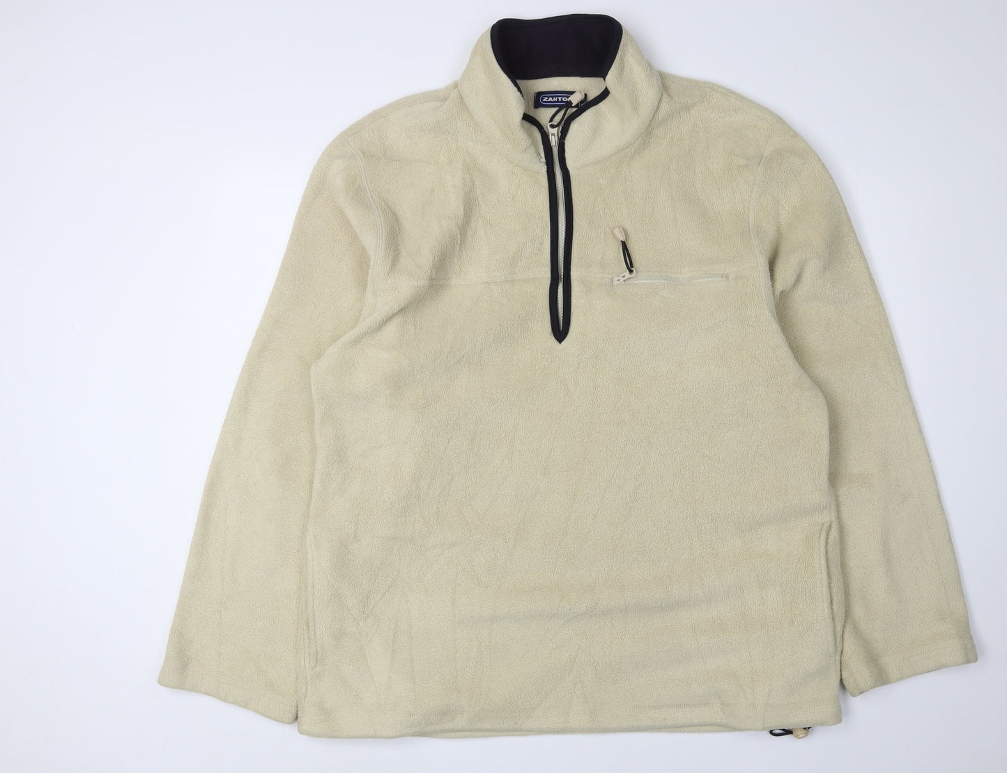 Zantos Men's Beige XL Fleece Pullover Sweatshirt