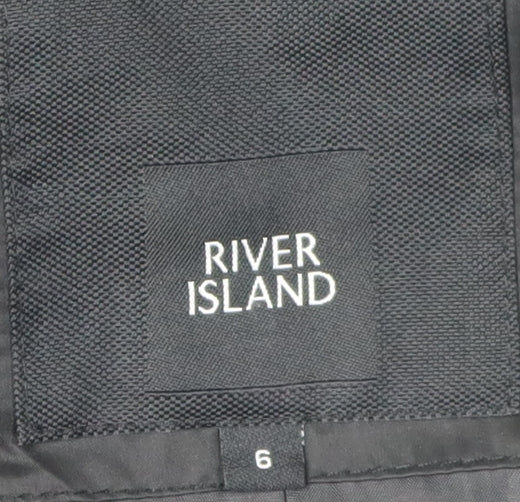 Womens UK Size 10 River Island Black Puffer Jacket
