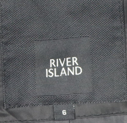 Womens UK Size 10 River Island Black Puffer Jacket