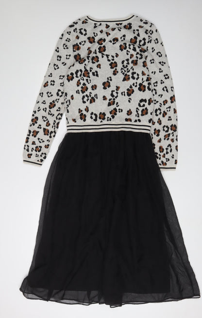 Oui Women's Multicoloured Jumper Dress Size 10