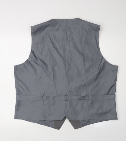 Mens UK Size 2XL Burton Regular Grey Suit Waistcoat