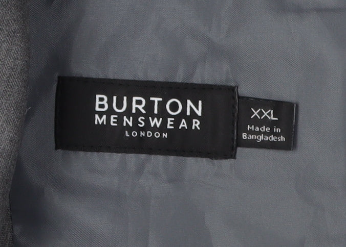 Mens UK Size 2XL Burton Regular Grey Suit Waistcoat