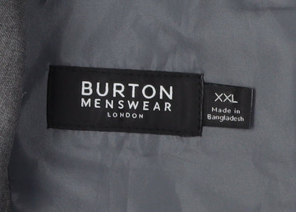 Mens UK Size 2XL Burton Regular Grey Suit Waistcoat