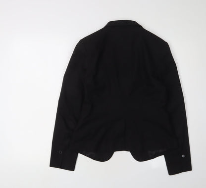 H&M Women's Black Blazer Size 10 Slim Fit Formal