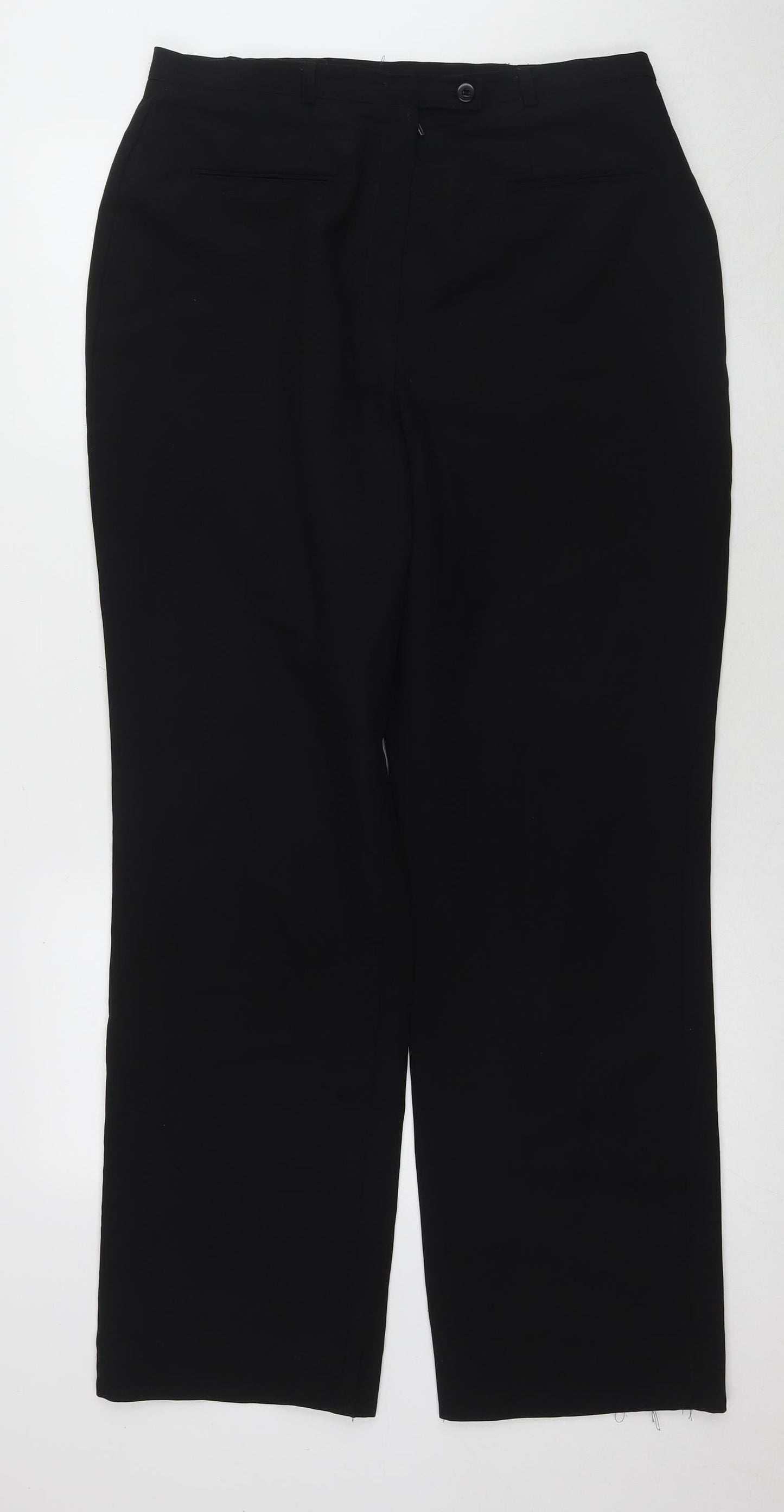 Womens UK Size 16 Agenda Regular Fit Dress Pants Black Trousers