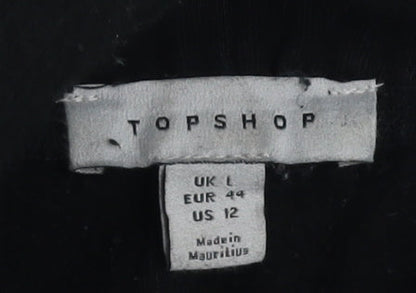 Topshop Women's Black Joggers L Elastic Waist