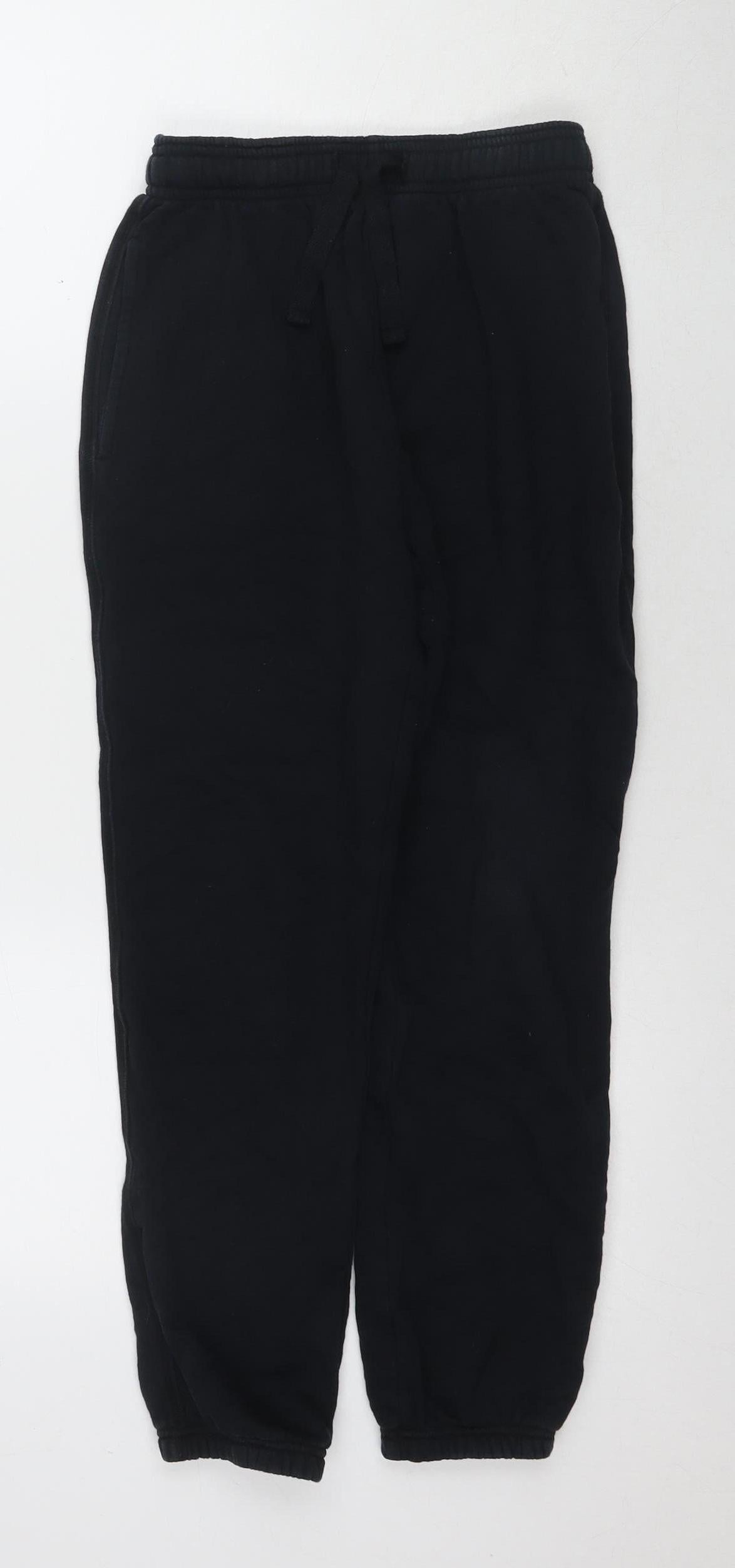 Marks and Spencer Boys Black Sweatpants, 12 Years, Elastic Waist