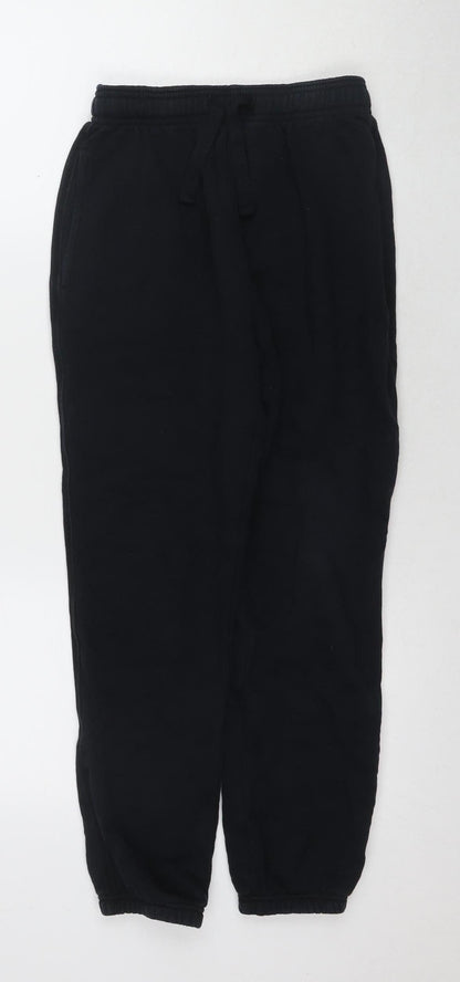 Marks and Spencer Boys Black Sweatpants, 12 Years, Elastic Waist