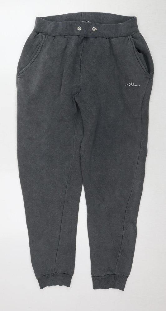 Man XL Grey Men's Jogger Fleece Trousers Elastic Waist