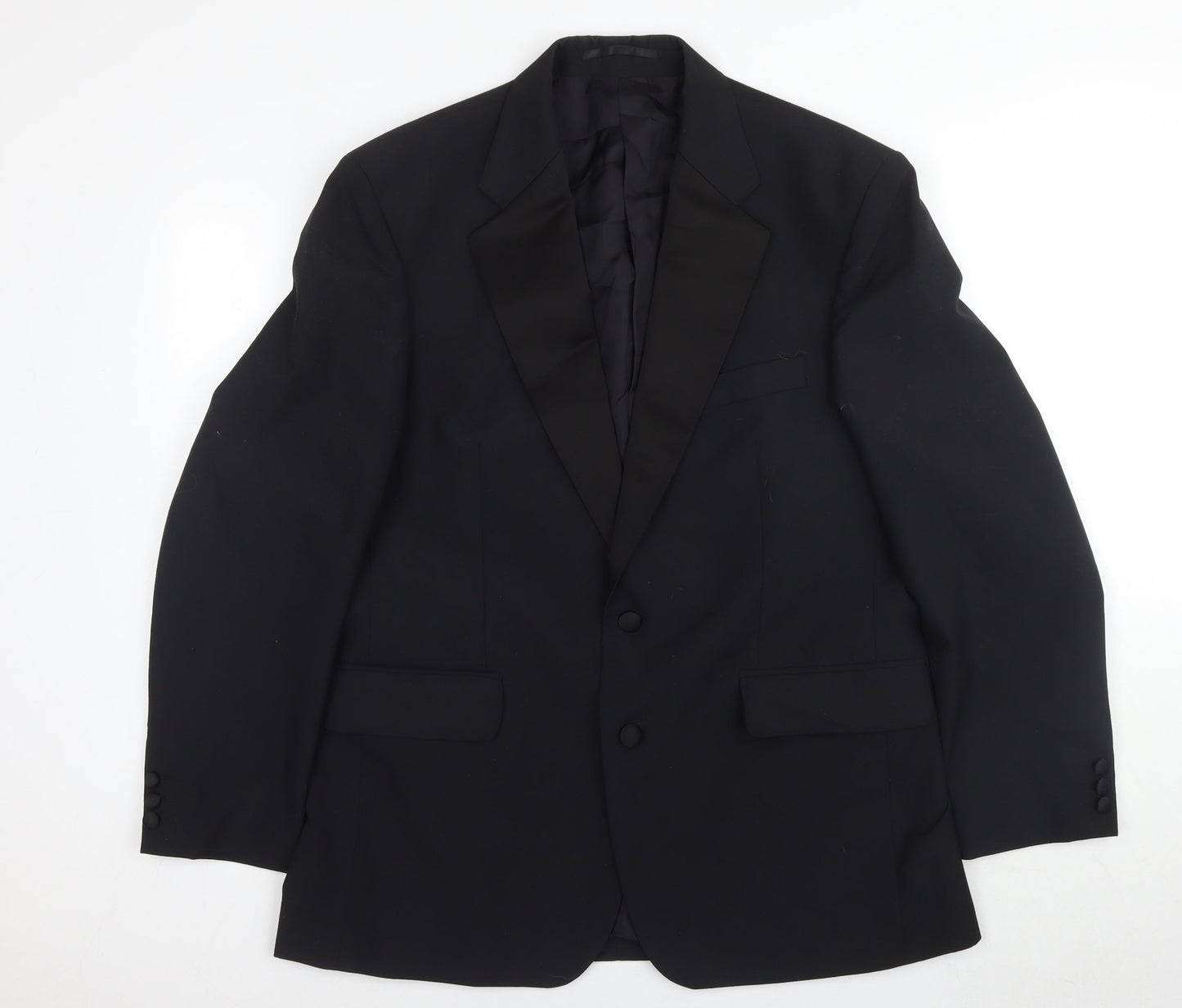 Mens UK Size 42 Burton Regular Black Suit Tuxedo