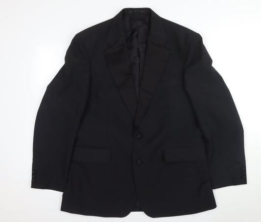 Mens UK Size 42 Burton Regular Black Suit Tuxedo
