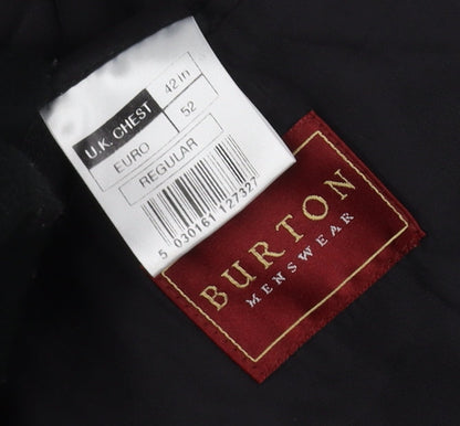 Mens UK Size 42 Burton Regular Black Suit Tuxedo